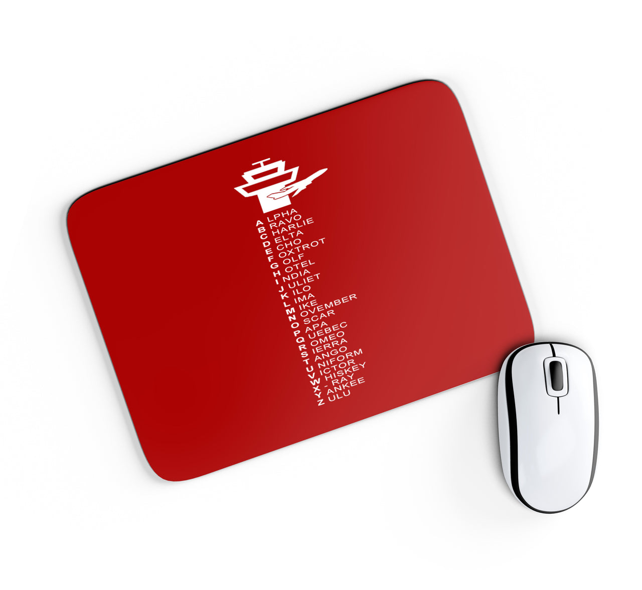 Aviation Alphabet Designed Mouse Pads