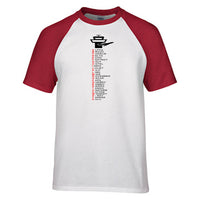 Thumbnail for Aviation Alphabet Designed Raglan T-Shirts