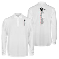 Thumbnail for Aviation Alphabet Designed Long Sleeve Polo T-Shirts (Double-Side)