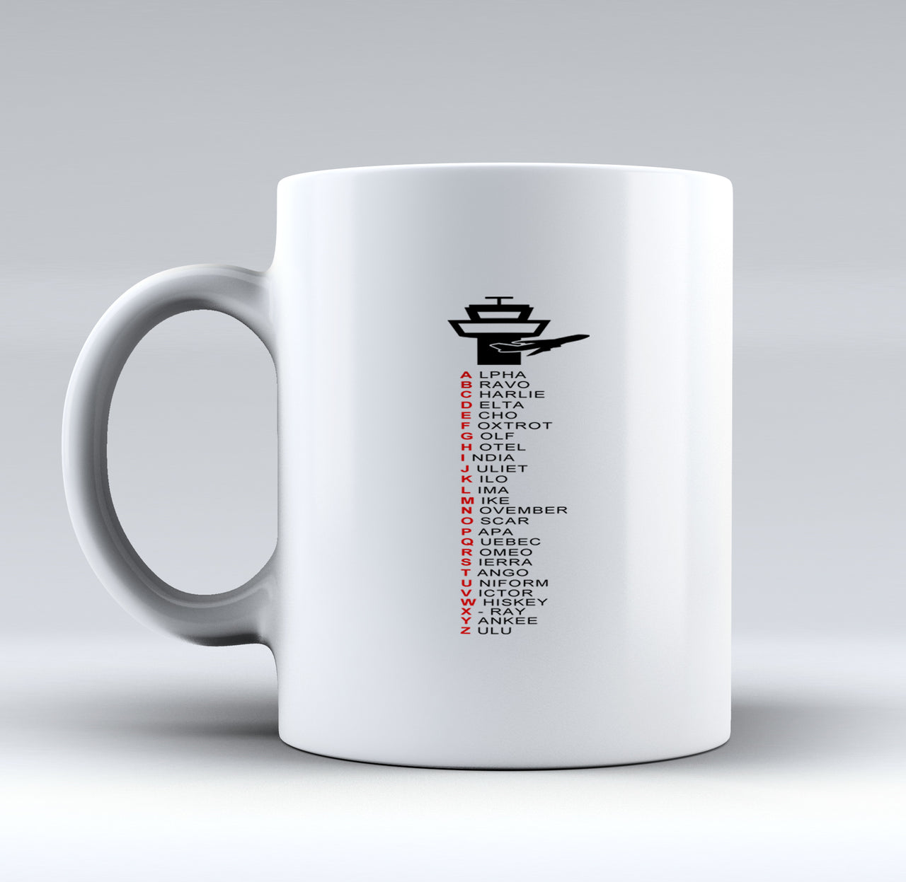 Aviation Alphabet Designed Mugs
