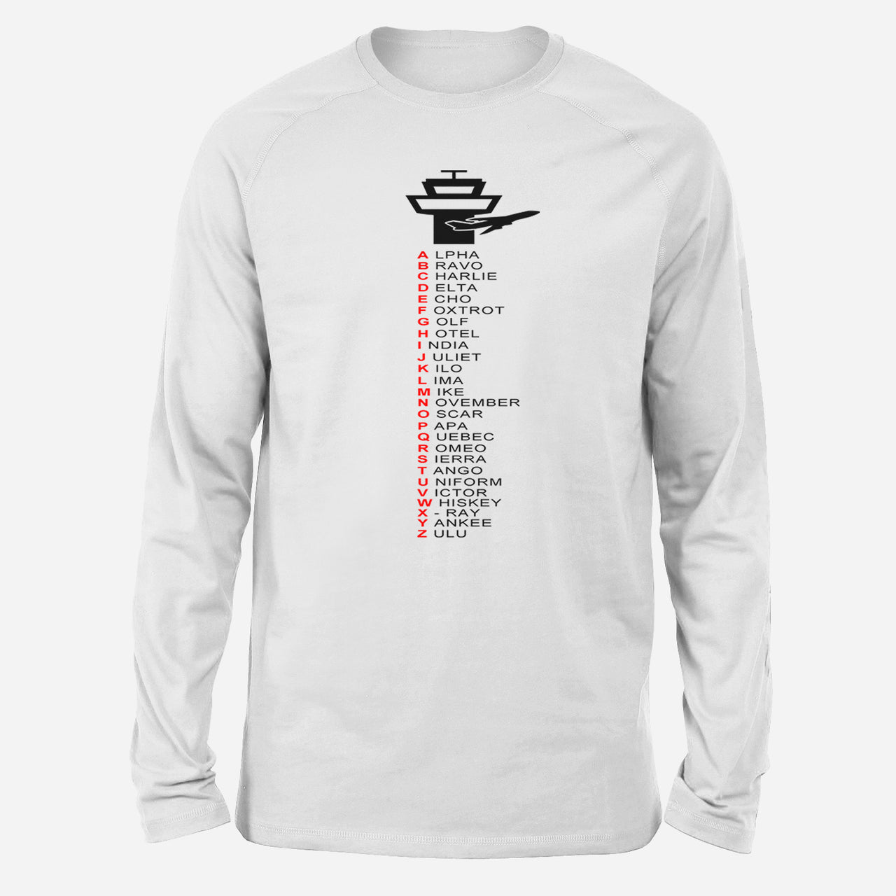 Aviation Alphabet Designed Long-Sleeve T-Shirts