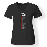 Thumbnail for Aviation Alphabet Designed V-Neck T-Shirts