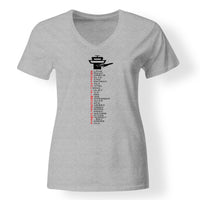 Thumbnail for Aviation Alphabet Designed V-Neck T-Shirts