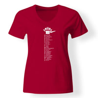 Thumbnail for Aviation Alphabet Designed V-Neck T-Shirts