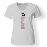 Thumbnail for Aviation Alphabet Designed V-Neck T-Shirts