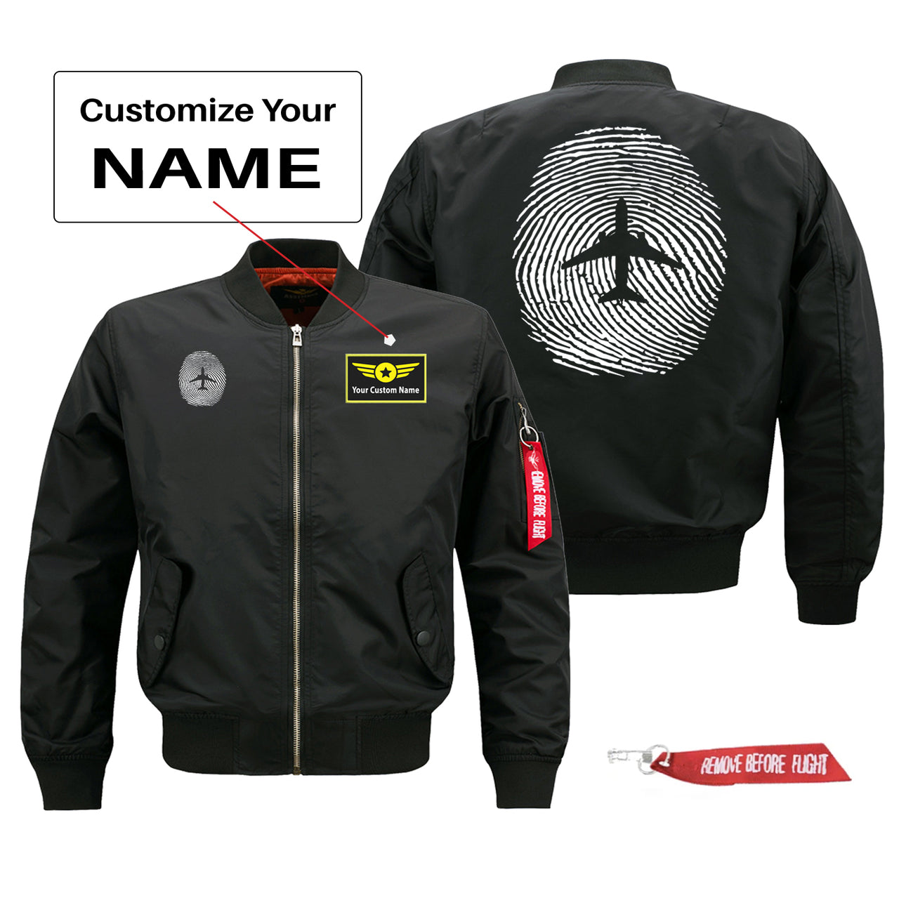 Aviation Finger Print Designed Pilot Jackets (Customizable)