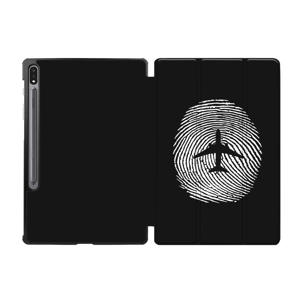 Aviation Finger Print Designed Samsung Tablet Cases