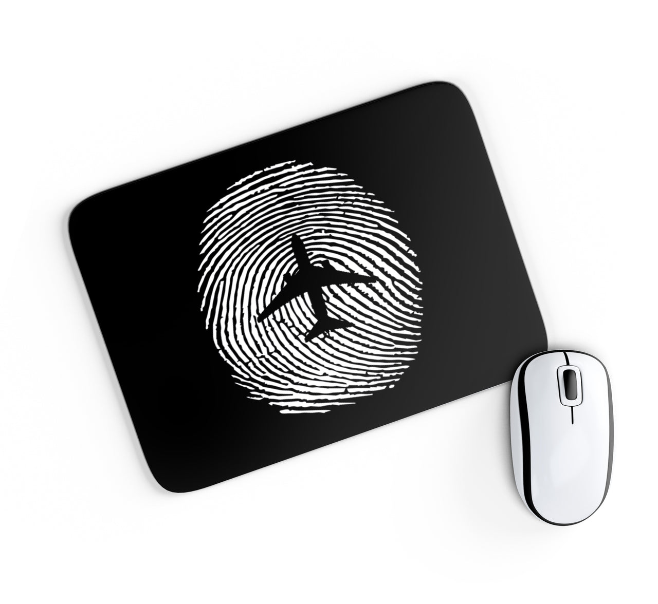 Aviation Finger Print Designed Mouse Pads