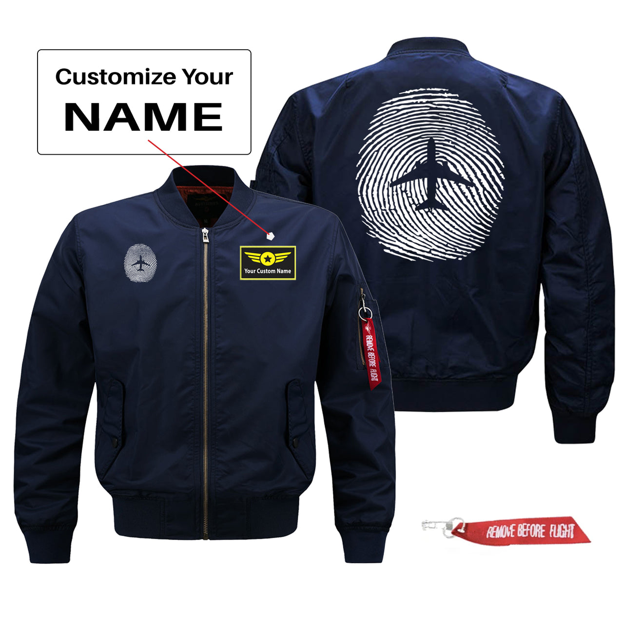 Aviation Finger Print Designed Pilot Jackets (Customizable)