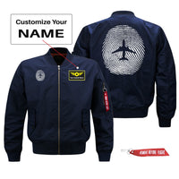 Thumbnail for Aviation Finger Print Designed Pilot Jackets (Customizable)