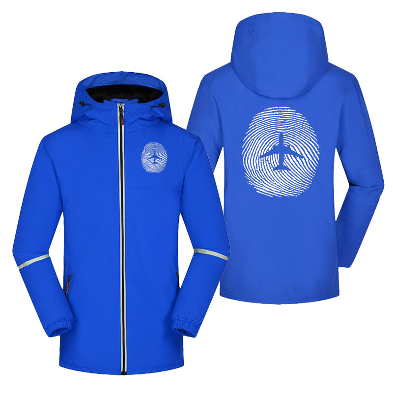 Aviation Finger Print Designed Rain Coats & Jackets