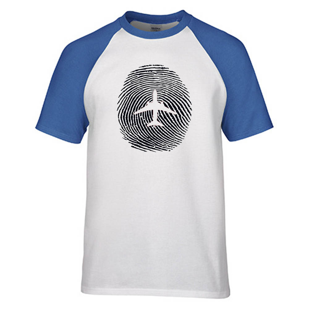 Aviation Finger Print Designed Raglan T-Shirts