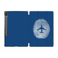 Thumbnail for Aviation Finger Print Designed Samsung Tablet Cases