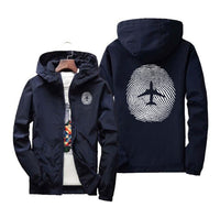 Thumbnail for Aviation Finger Print Designed Windbreaker Jackets