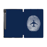Thumbnail for Aviation Finger Print Designed Samsung Tablet Cases