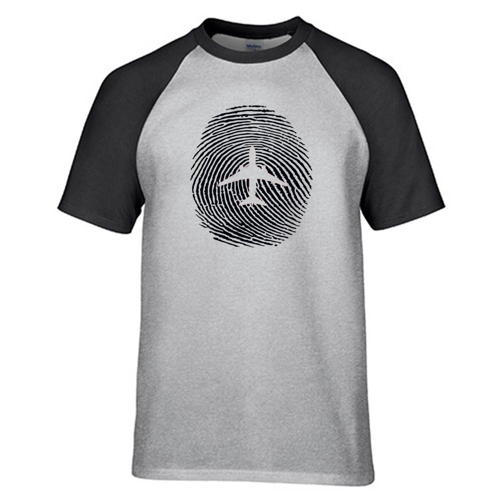 Aviation Finger Print Designed Raglan T-Shirts