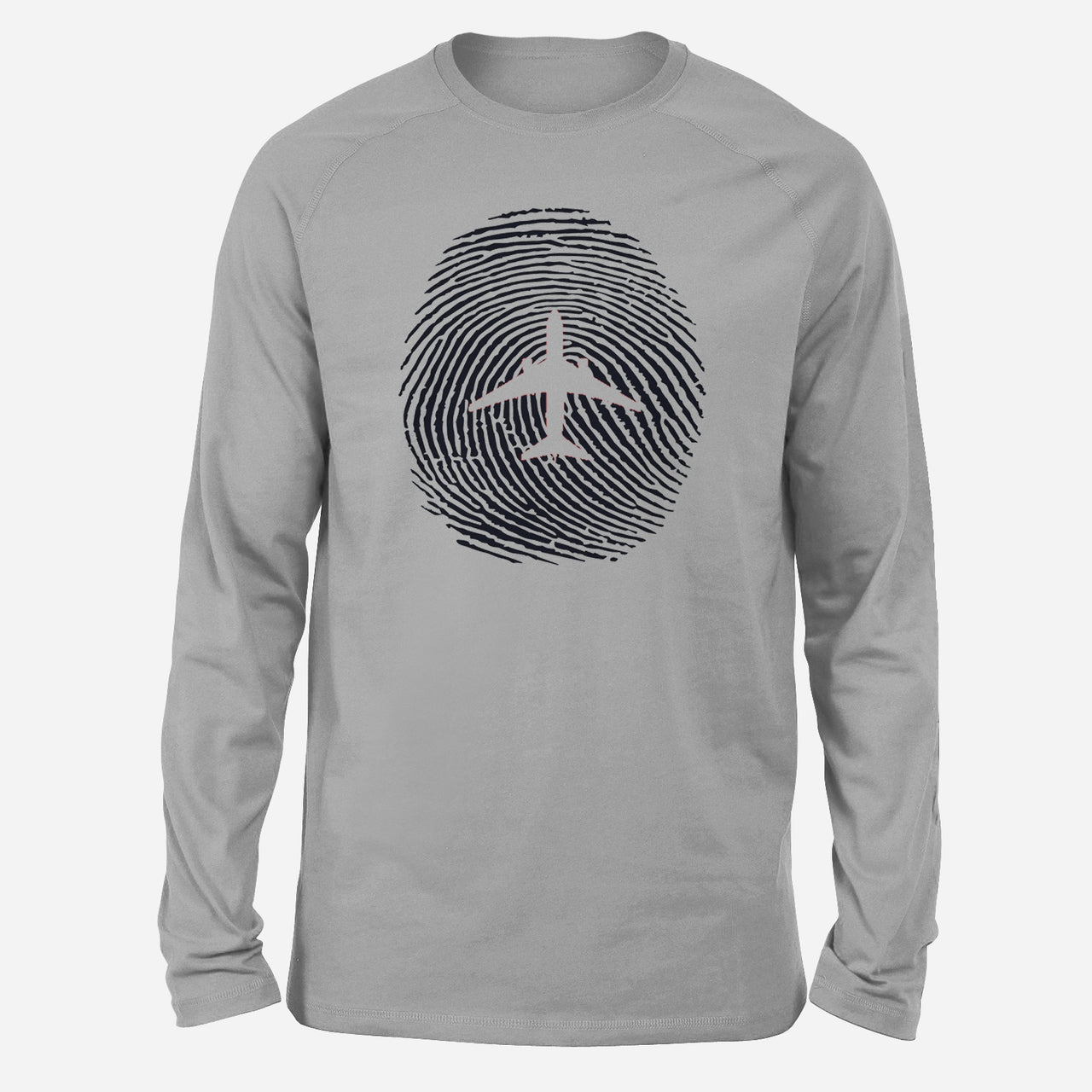 Aviation Finger Print Designed Long-Sleeve T-Shirts