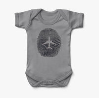 Thumbnail for Aviation Finger Print Designed Baby Bodysuits