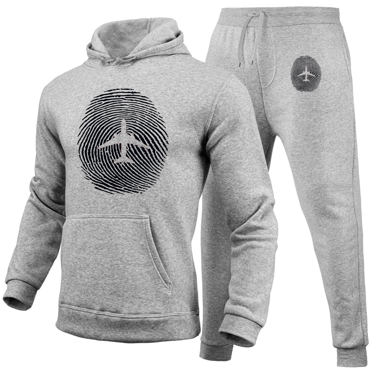 Aviation Finger Print Designed Hoodies & Sweatpants Set