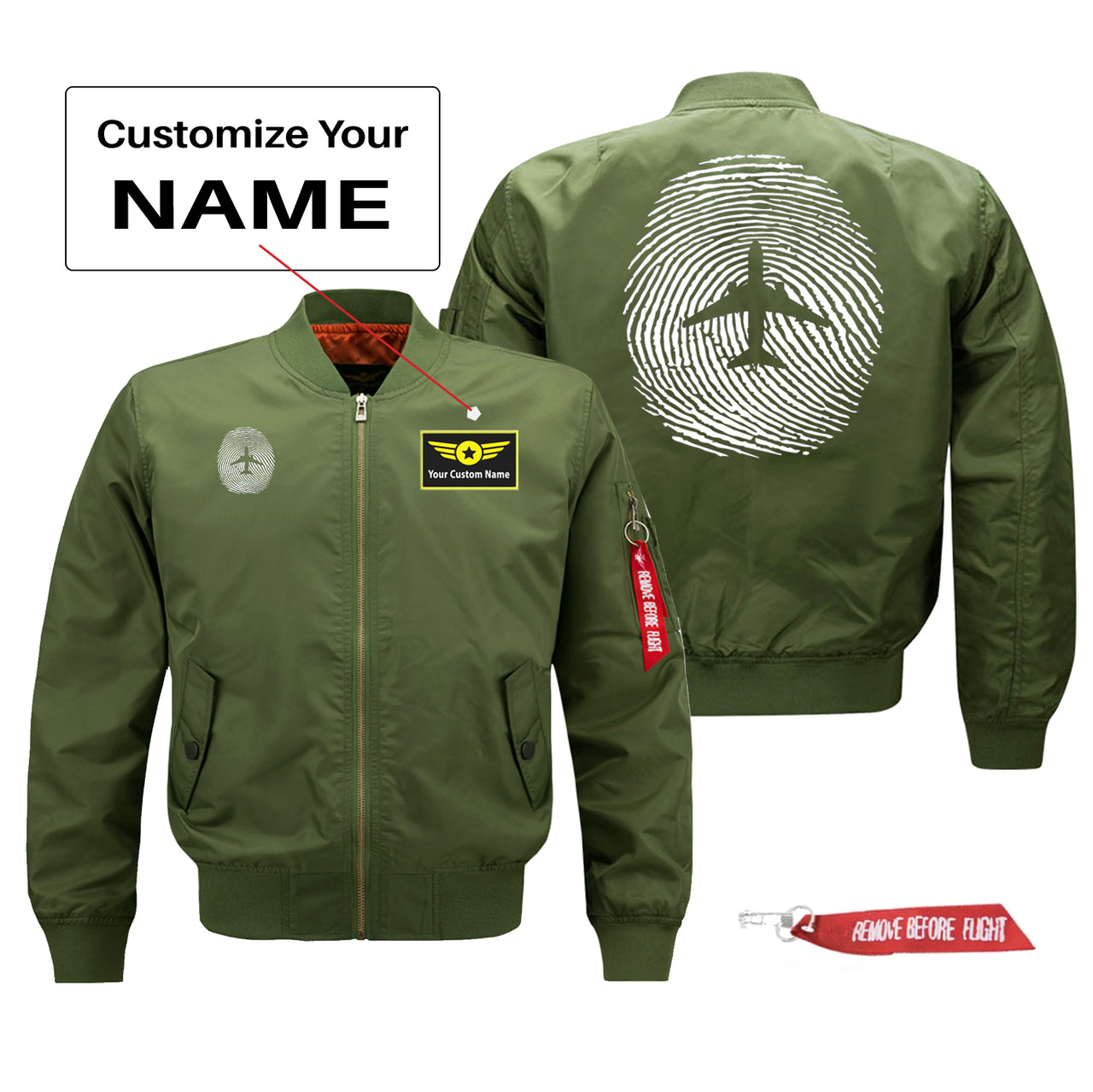Aviation Finger Print Designed Pilot Jackets (Customizable)