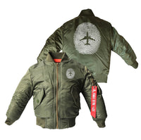 Thumbnail for Aviation Finger Print Designed Children Bomber Jackets