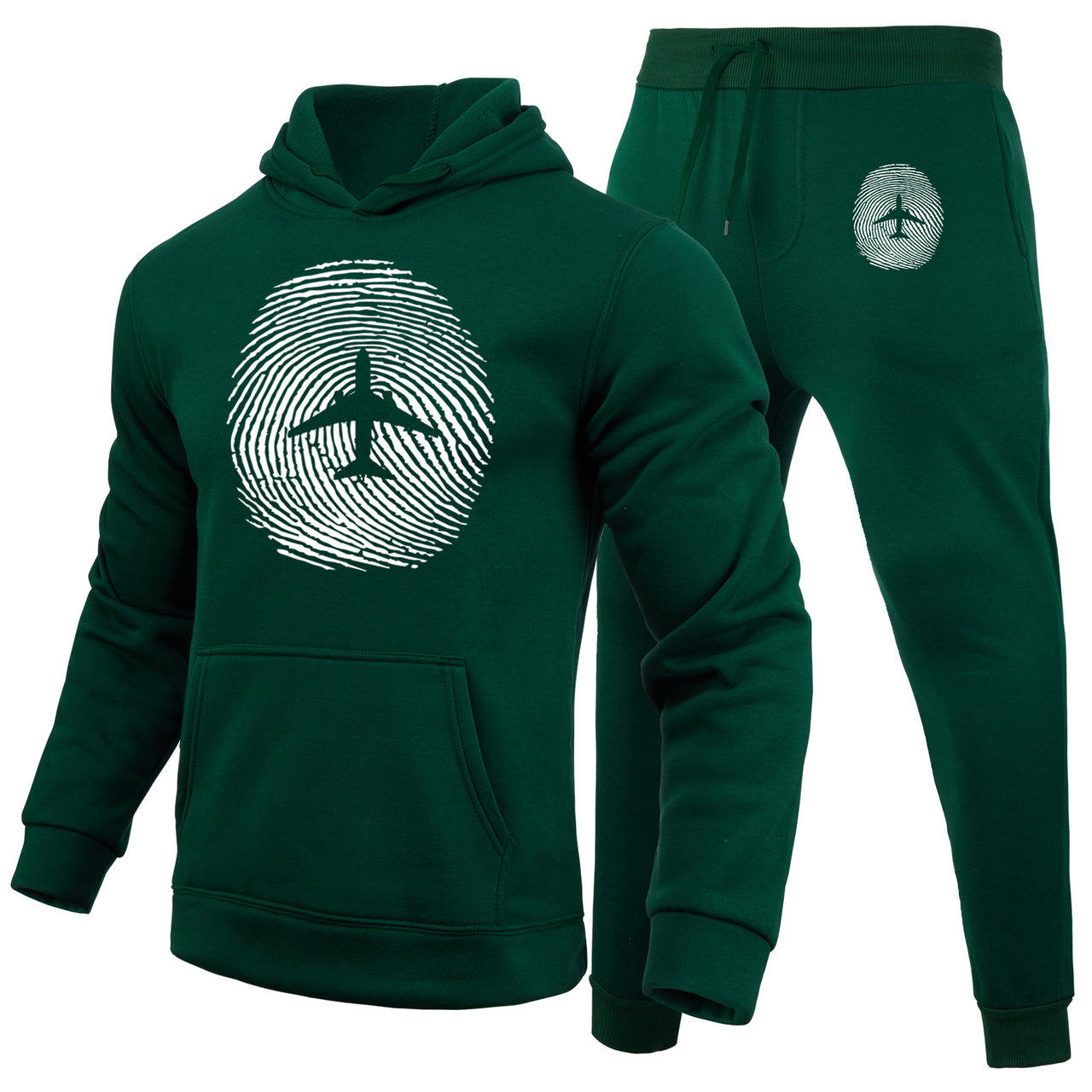Aviation Finger Print Designed Hoodies & Sweatpants Set