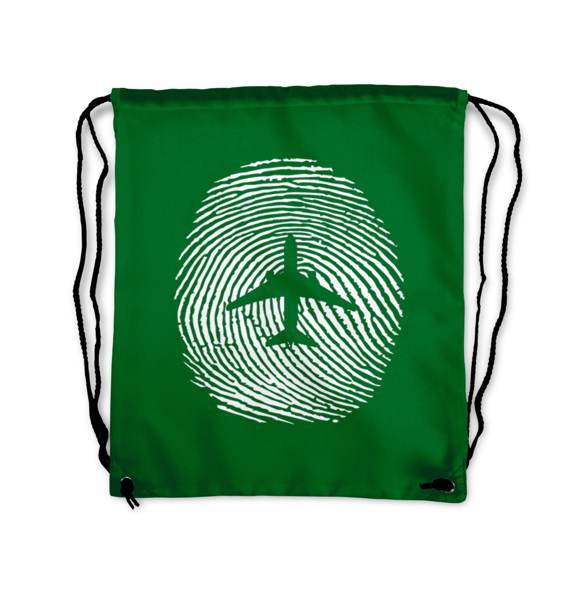 Aviation Finger Print Designed Drawstring Bags