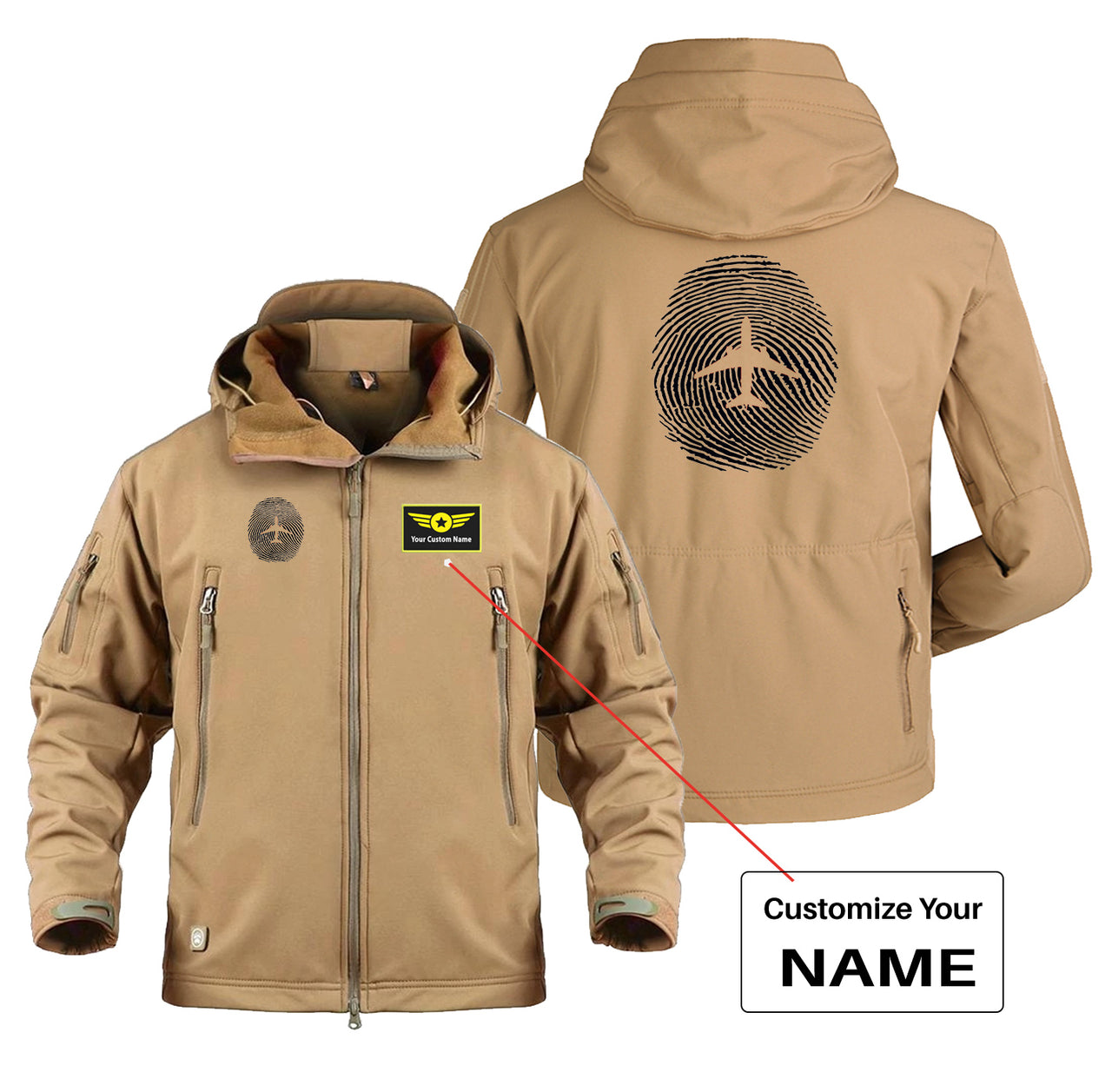 Aviation Finger Print Designed Military Jackets (Customizable)