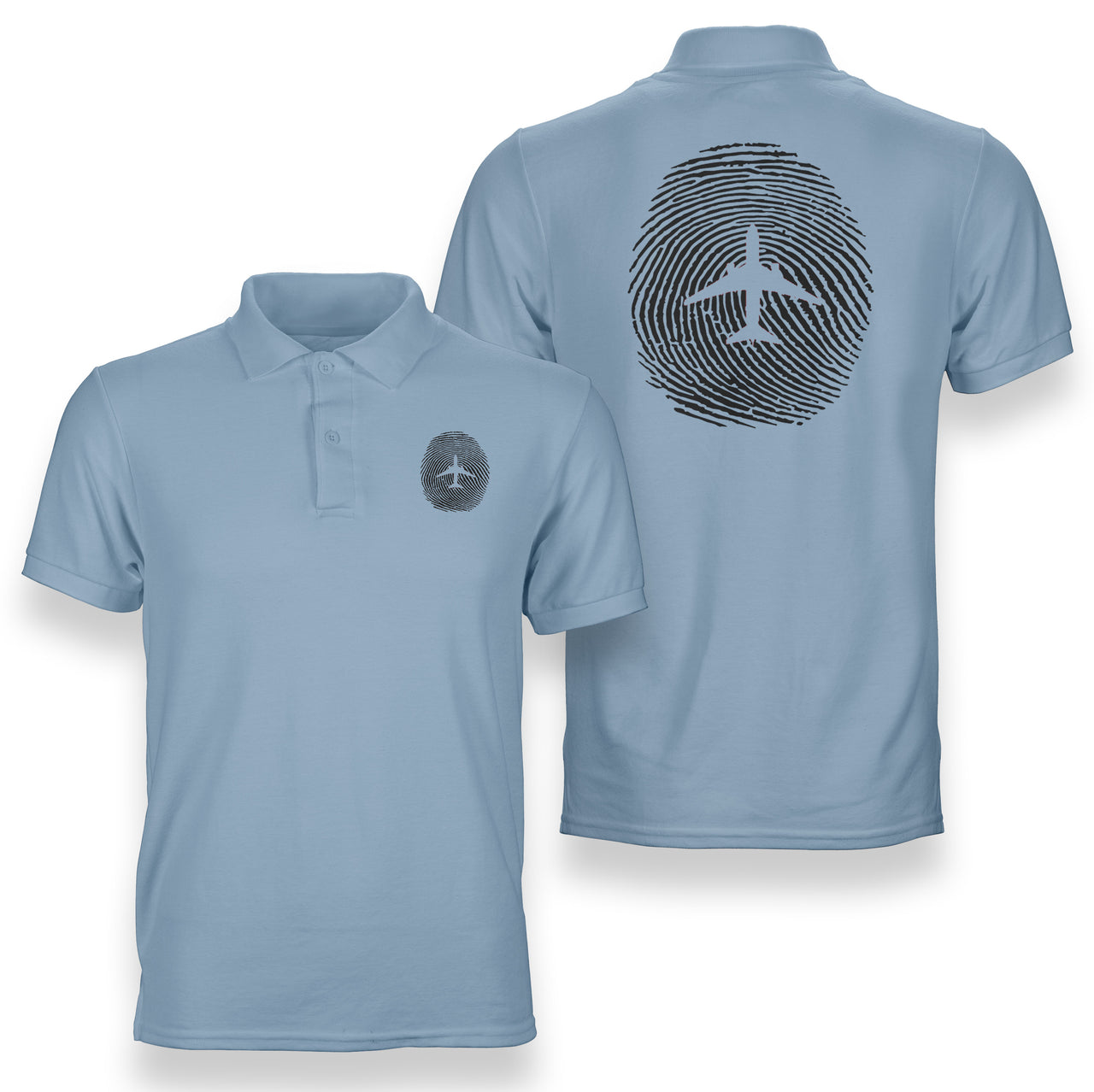 Aviation Finger Print Designed Double Side Polo T-Shirts