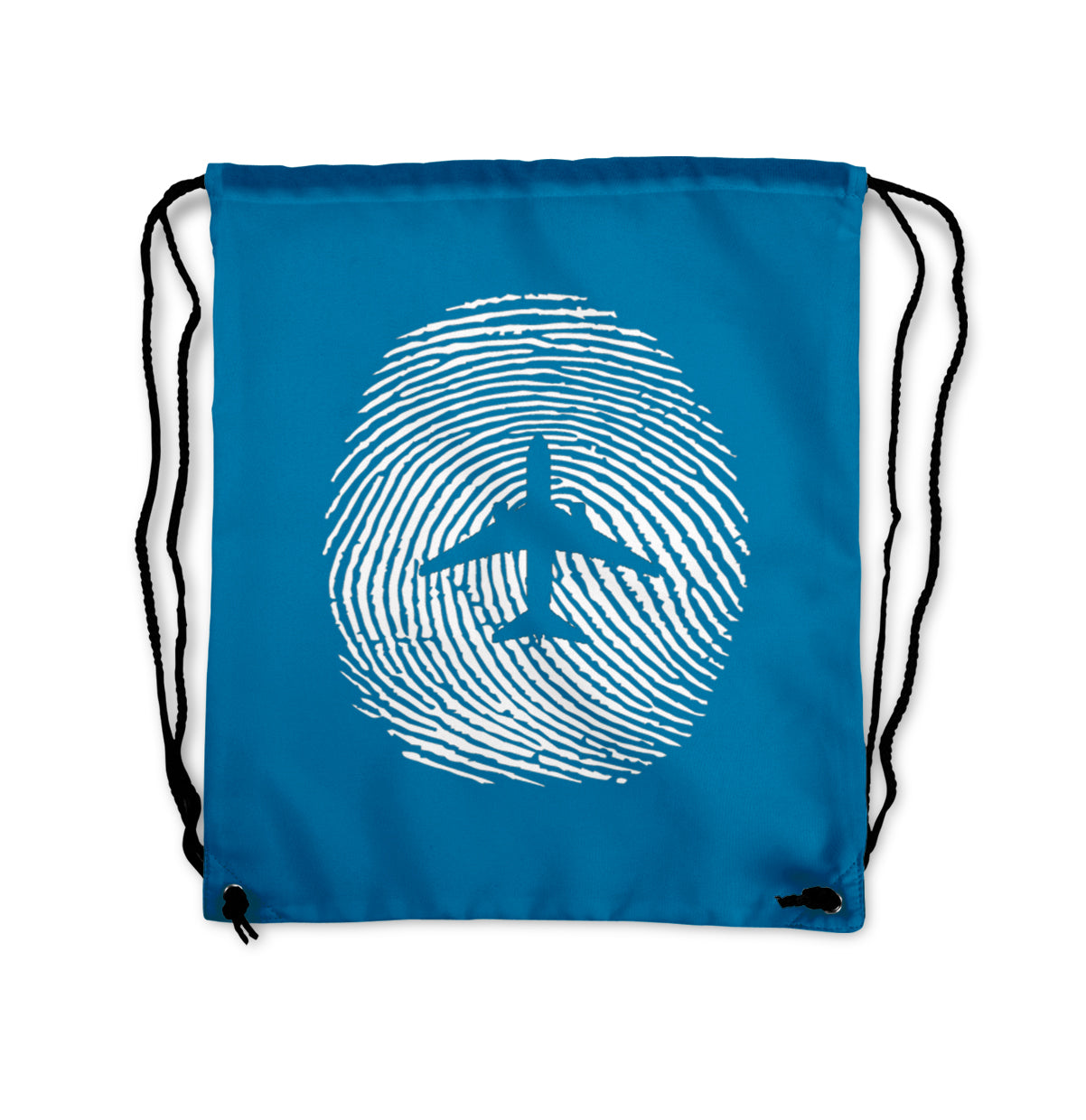 Aviation Finger Print Designed Drawstring Bags