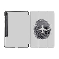 Thumbnail for Aviation Finger Print Designed Samsung Tablet Cases