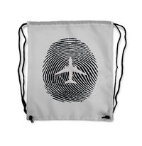 Thumbnail for Aviation Finger Print Designed Drawstring Bags