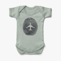 Thumbnail for Aviation Finger Print Designed Baby Bodysuits