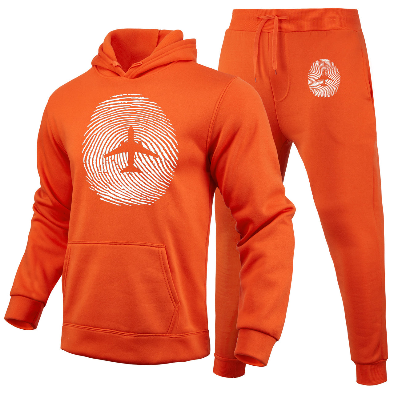 Aviation Finger Print Designed Hoodies & Sweatpants Set