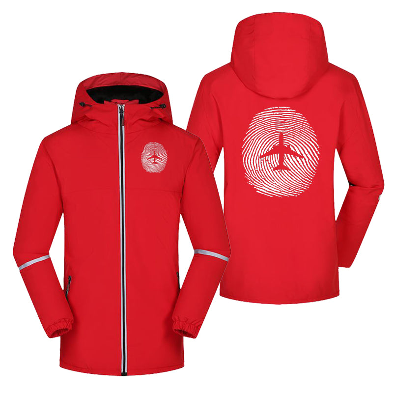 Aviation Finger Print Designed Rain Coats & Jackets