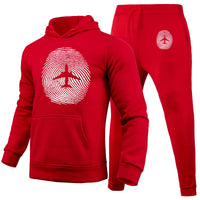 Thumbnail for Aviation Finger Print Designed Hoodies & Sweatpants Set