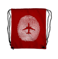 Thumbnail for Aviation Finger Print Designed Drawstring Bags