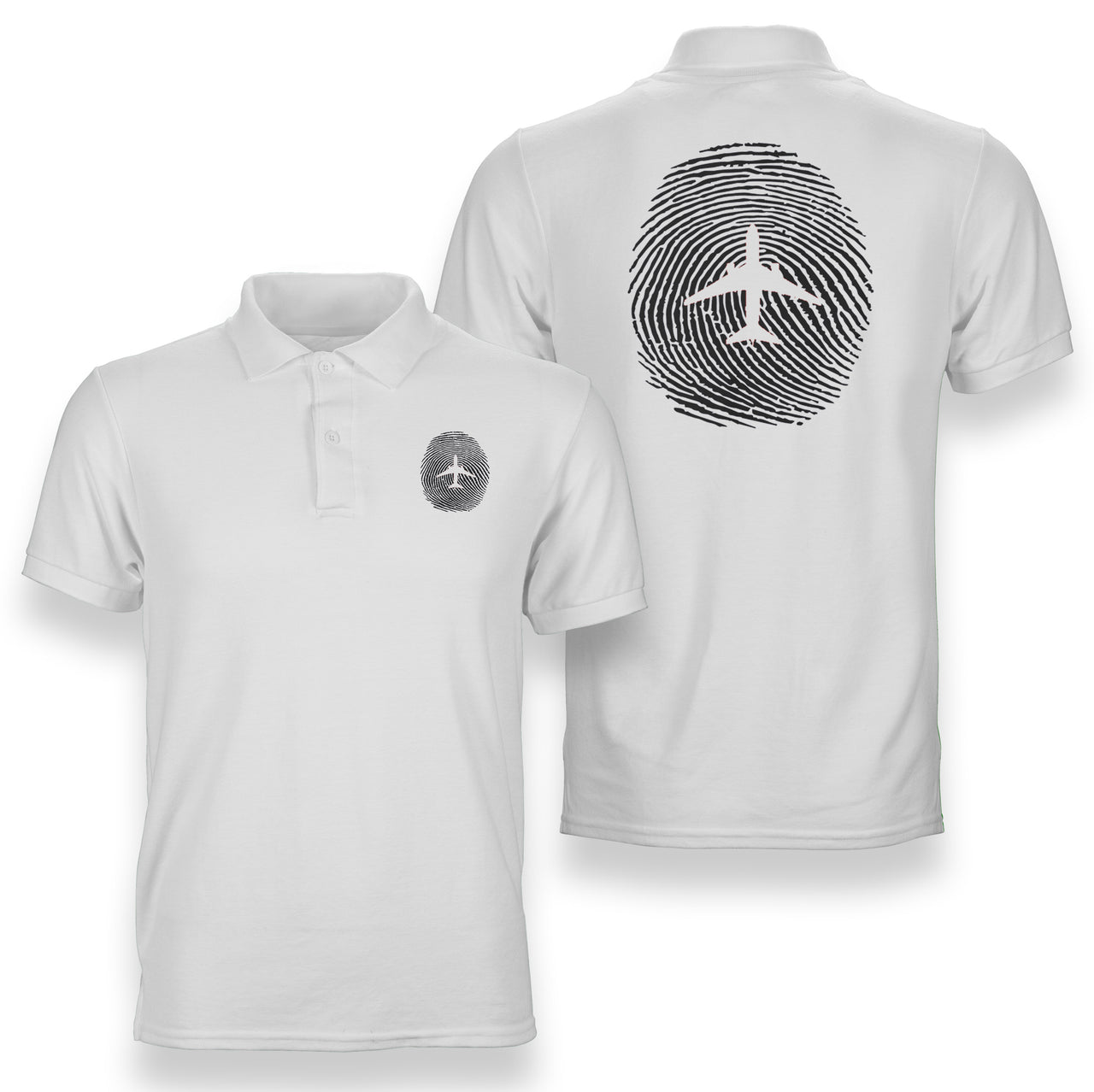 Aviation Finger Print Designed Double Side Polo T-Shirts