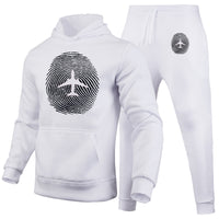 Thumbnail for Aviation Finger Print Designed Hoodies & Sweatpants Set