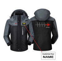 Thumbnail for Aviation Heartbeats Designed Thick Winter Jackets