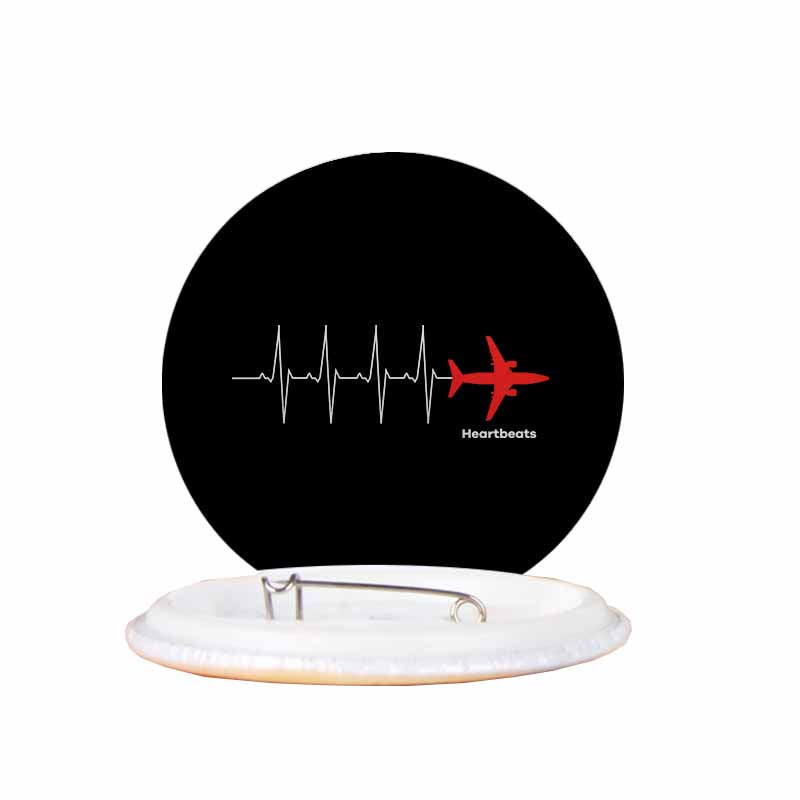 Aviation Heartbeats Designed Pins