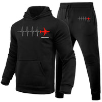 Thumbnail for Aviation Heartbeats Designed Hoodies & Sweatpants Set