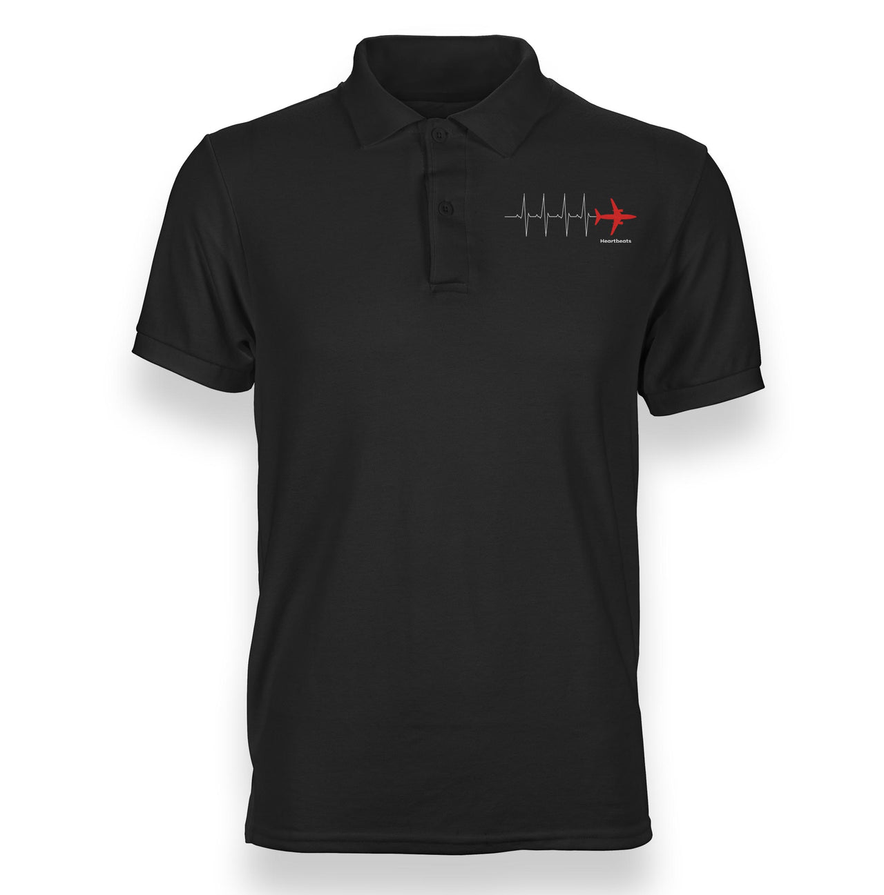 Aviation Heartbeats Designed Polo T-Shirts