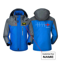 Thumbnail for Aviation Heartbeats Designed Thick Winter Jackets