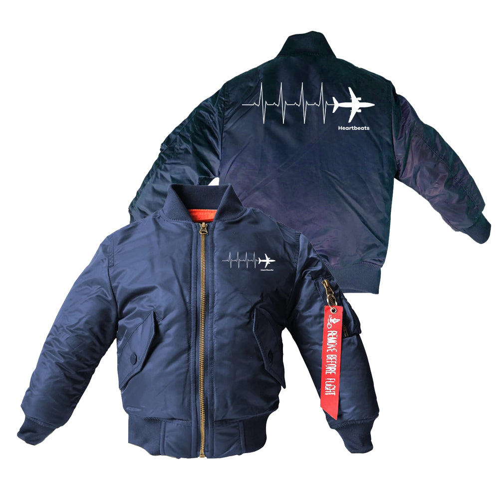 Aviation Heartbeats Designed Children Bomber Jackets