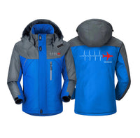Thumbnail for Aviation Heartbeats Designed Thick Winter Jackets
