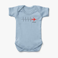 Thumbnail for Aviation Heartbeats Designed Baby Bodysuits