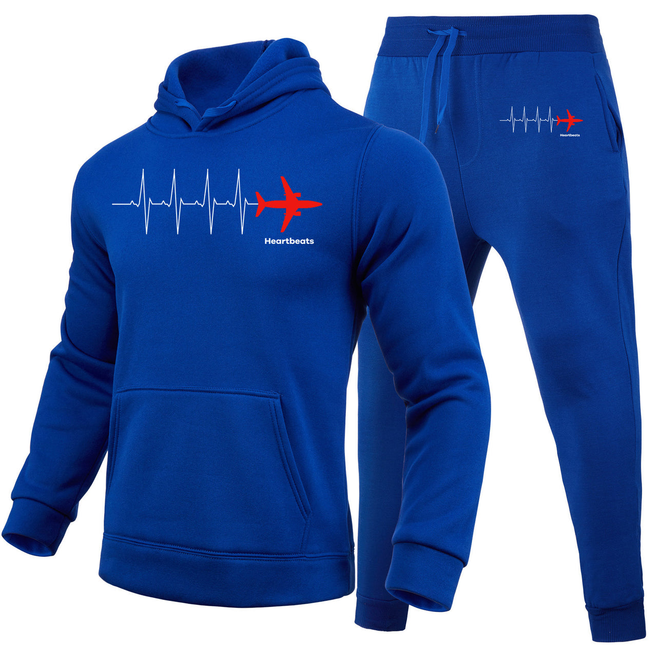 Aviation Heartbeats Designed Hoodies & Sweatpants Set
