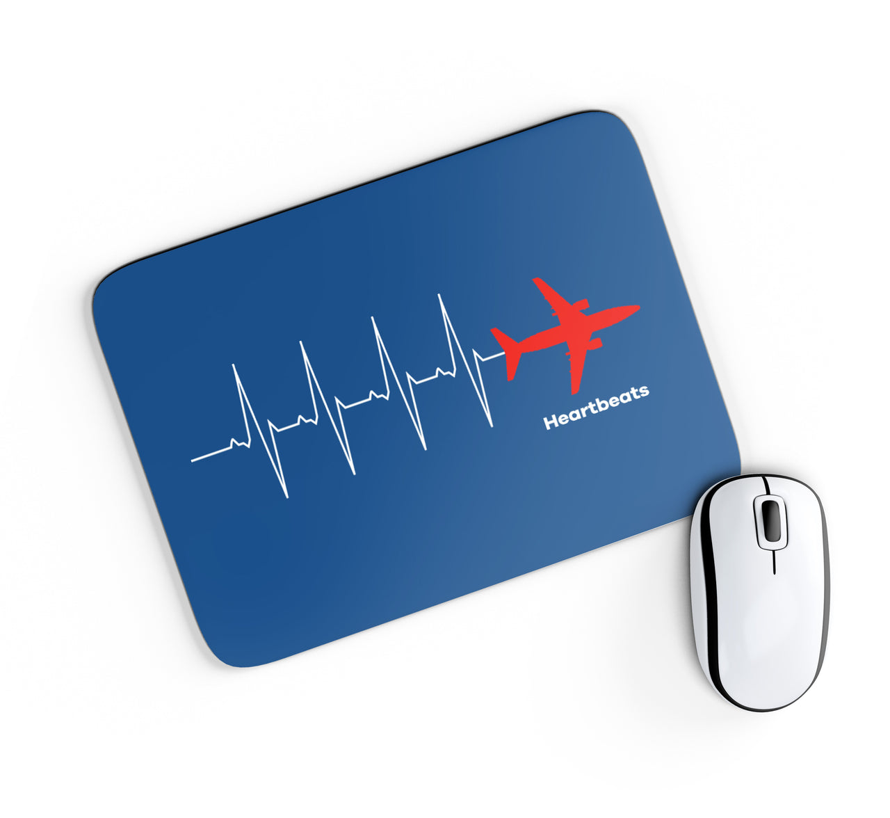 Aviation Heartbeats Designed Mouse Pads