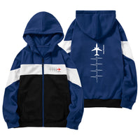 Thumbnail for Aviation Heartbeats Designed Colourful Zipped Hoodies